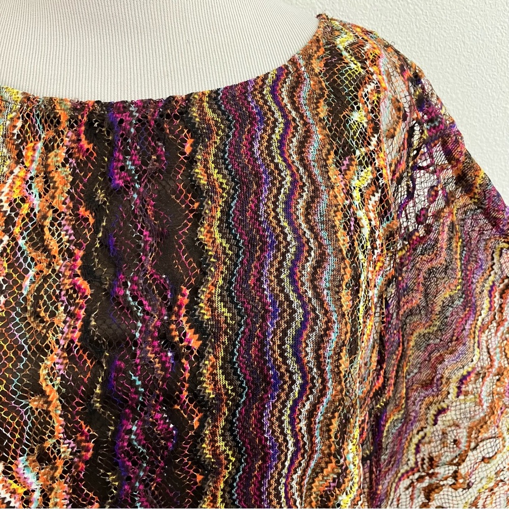 Multi Color Chevron Lace Top - Picture 5 of 14